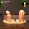 Quemador de Incienso Zen Monje Hui Neng Decoración para el Hogar, Portainciensos para Sala de Té y Mesa de Té, Quemador de Incienso de Sándalo y Madera de Agar, Quemador de Incienso Repelente de Mosquitos