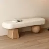 Banco de entrada estilo nórdico francés para uso doméstico, banco para cambiarse los zapatos, banco largo para ponerse los zapatos, taburete bajo, sofá de probador, banco al pie de cama estilo antiguo