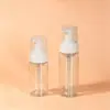 42 Frascos Mousse Espumante para Escova de Dentes Frasco de Plástico Pet Branco com Bomba Espumante de Escova 200ml Frasco de Mousse de Limpeza Facial Atacado