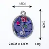 Pulseira Colar Pingente Transfronteiriço Acessórios DIY Material Flor de Seis Cores Pontos Incrustados Diamante Pérola Liga Metálica Pingente Único para Pendurar