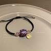 Livrinho Vermelho com Pulseira Tecida da Marca Fu de Monstrinho Fofo Design de Nicho Feminino Senso Avançado Corda de Mão de Gato