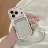 Oso Floral Conejo Aplicable Funda para Teléfono iPhone 18 Soporte Apple 17 16/15 Pro Colgante con Cordón a Prueba de Caídas