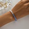 Una pulsera de moda super flash de cristal azul estilo coreano simple de alto sentido para damas
