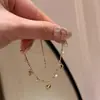Pulsera Colgante de Corazón de Amor con Borla y Diamante Individual para Mujer, Estilo Nuevo, Lujo Ligero, Nicho, Joyería Versátil