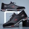 Sapatos Casuais Masculinos de Comércio Exterior Transfronteiriços, Tênis Modernos e Versáteis, Sapatos Slip-On de Couro Macio Sem Cadarços