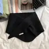 Bufanda Triangular Cruzada Nudada Doble Propósito Estilo Nuevo Chal de Color Puro Moda Coreana para Mujer Protector de Cuello Bufanda Pequeña de Punto Versátil