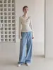 Nuevo Otoño Estilo Francés Elegante Puro Deseo Diseño de Escote Bajo Ceñidor de Cintura Top de Punto Adelgazante para Mujer
