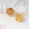 Lingote con incrustaciones de diamantes, flor de oro antiguo, accesorios, pez koi tridimensional versátil y cinco deidades guardianas de la riqueza, accesorios de joyería hechos a mano para DIY