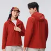 Cortavientos de punto de una sola capa con sellado adhesivo, personalizado, delgado, a prueba de viento, para publicidad de grupo al aire libre, camisa cultural, ropa de trabajo para grupos de coches
