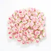 Mini flor rosa pequena cabeça de flor flor tiara grinalda grampo de cabelo flor decoração acessórios diy material artesanal botão