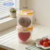 Frasco de almacenamiento de frutas BNBSFood de PP, transparente y visible, frasco de almacenamiento sellado para conservas de frutas