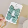 Par de pasadores de pelo con lazo estilo coreano para niños, pasador para el pelo de niña, accesorios para el pelo de niña, pinza para el pelo rota, pinza superior, tocado lateral