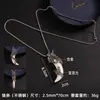 Estilo étnico retro diente de lobo artificial acero inoxidable collar hombres moderno dominante personalidad cabeza de lobo cabeza de tigre largo Accesorios Venta al por mayor