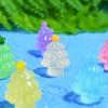 Mini Adornos Pequeños Árboles de Navidad Hacer Nieve Micro Paisaje Creativo Luminoso DIY Decoraciones Accesorios Transfronterizo Comercio Exterior
