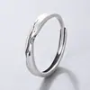 384 Anel de Casal em Prata Esterlina para Homens e Mulheres Design Original de Nicho Anel de Par Simples Retrô