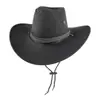 Chapéu de Cowboy Ocidental de Camurça Transfronteiriço Chapéu de Feltro à Prova de Vento Estilo Jazz Unissex Chapéu de Lã de Cavaleiro Retrô Étnico