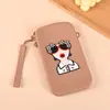 Bolsa Transversal Cor Macaron de Silicone Bolsa para Celular Dopamina Bolsa Portátil para Armazenamento de Óculos de Sol Bolsa de Ombro Porta-Moedas Bolsa Pequena