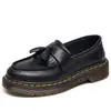 Mocasines con Borlas Audemars Piguet para Mujer, Zapatos de Cuero de Caña Baja de Cuero Genuino, Zapatos Casuales de Moda Estilo Británico para Estudiantes con Punta Redonda