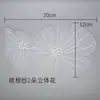 Gola de Suéter Moda Gola de Pelo Roupas Europeias e Americanas Organza Malha de Vidro Pétalas Bordado Computadorizado Flor Plana