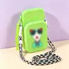 Bolsa de almacenamiento portátil para viajes al aire libre, riñonera para teléfono cruzada, monedero de silicona, tarjetero, organizador de auriculares y lápiz labial