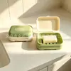 Jabonera Creativa Nueva para Lavabo de Baño Caja de Jabón de Plástico Directo del Fabricante Jabonera de Dibujos Animados con Tapa y Drenaje