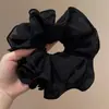 Goma de Pelo Plisada Extra Grande Estilo Coreano Accesorio para el Cabello Banda Azul para el Cabello Mujeres Cuerda para el Cabello Atmosférica Goma de Pelo Tocado