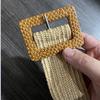 Cinturón de Hierba de PP para Mujer Celebridad de Internet Modelo Nuevo Simple de Moda Cinturón para Mujer de Todas las Estaciones Venta al por Mayor Directa de Fábrica