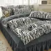 Conjunto de capa de cama de veludo de leite espessado de quatro peças, lençol de cama de veludo de dupla face quente de inverno, lençol com elástico, conjunto de veludo, conjunto de veludo coral de três peças