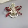 Padrinos Damas de Honor Boutonnières Novio Novia Ceremonia de Boda Corsages para los Padres Fiesta de Bienvenida Fiesta de Despedida Pulseras para Hermanos