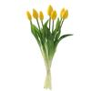 Buquê de flores artificiais Tulipa Buquê de flores falsas Decoração para casa Sala de estar Casamento Botão de tulipa de borracha macia 7 ramos