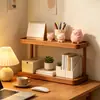 Estante de Almacenamiento para Tazas de Agua, Estante de Exhibición de Madera Maciza de Múltiples Niveles para Mesa de Cocina, Estante para Colocar Tazas de Té en el Mostrador de la Estación de Trabajo de Oficina