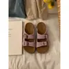 Pantuflas Retro Birkenstock para Mujer 2026 Nuevo Estilo Primavera Exterior Suela Gruesa Aumentadoras de Altura Slip-On Pantuflas para Mujer