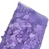 Tela de Bordado de Encaje Hecho a Mano con Cuentas de Flor de Pedrería Tridimensional Tela de Malla de Punto Bordado Láser Tela al por Mayor