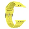 Adecuado para Apple Watch Ultra 987654321 Series, Correa de Silicona Estilo Bucle Onda Hebilla de Hierro