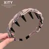 2026 Nuevo Estilo Diadema Peine de Caña Alta para Mujer, Pinza para el Cabello de Alta Gama Resistente a la Presión para Uso Diario y Lavado de Cara, Accesorio para el Cabello Diadema