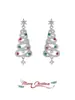 Pendientes Navideños Atmosféricos Diseño de Nicho Hechos a Mano con Perlas y Cuentas Pendientes de Árbol de Navidad Pendientes Simples Versátiles Lindos