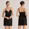 Camisola Curta de Cetim e Chiffon Transfronteiriça Nova para Mulheres Verão Recortes Sexy Costas Nuas Seda Gelada Roupa de Casa Sq3904