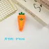 Peluche de dibujos animados piezas abiertas lindos accesorios de frutas sandía fresa aguacate zanahoria materiales semiacabados para accesorios para el cabello