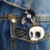 Desejo Aliexpress Mais Vendido Joias Atacado Europeu e Americano Crânio Cd Halloween Liga Gota de Óleo Broche Pin