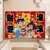 Tapetes de Entrada Crayon Shin-Chan Tapetes de Piso de Entrada para Casa Resistentes a Manchas e de Fácil Cuidado Podem Ser Cortados em Tapetes de Fibra de Coco