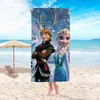 Temu Xiyin Exportación Dropshipping Toalla de Playa Congelada Niños Niñas Dibujos Animados Absorbente Toalla de Baño Toalla de Baño Costera