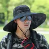 Homens Chapéu de Sol Verão Ao Ar Livre Montanhismo Viagem Protetor Solar UV Chapéu de Sol Chapéu Grande Aba Pesca Pescador Chapéu