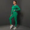 Conjunto Europeu e Americano de Yoga Sem Costura Pêssego Justo Conjunto de Roupa de Yoga Esporte Corrida Fitness Duas Peças Feminino