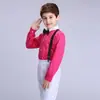 Overoles infantiles ropa de rendimiento jardín de infantes coro uniforme escolar traje anfitrión masculino Día del Niño 1 de Junio ropa de actuación