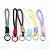 Novo cordão minimalista tecido à mão, pulseira com blocos de cor, acessório de chaveiro, cordão portátil, decoração de bolsa anti-perda
