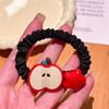 Pasador para el cabello de estrella de manzana roja Anillo para el cabello Ins Simple Clip lateral para niña blanca Cuerda para el cabello de intestino delgado de alta elasticidad Accesorios para el cabello de cola de caballo