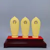 Terciopelo Dorado Arena Adornos Tres Santos Occidentales Bodhisattva Guanyin Regalos de Año Nuevo Decoración Creativa para el Hogar Adornos de Artesanía para la Adoración