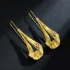 Pendientes Irregulares Minimalistas de Moda y Únicos con Textura Martillada Geométrica Tridimensional y Diseño Hueco para Mujer, Hechos de Aleación
