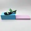 Chinelos Transfronteiriços Sapatos da Moda 2025 Primavera Novo Salto Grosso Sandálias de Dedo Aberto Moda Redutoras de Idade Salto Alto Estilo Fada