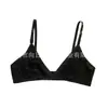 Producto de Venta Caliente Transfronterizo Exclusivo para Sitios Web Independientes: Sujetador de Encaje con Tirantes Finos para Mujer, Comercio Exterior Europeo y Americano, Lencería Sexy de Espalda Descubierta con Escote en V Profundo para Mujer